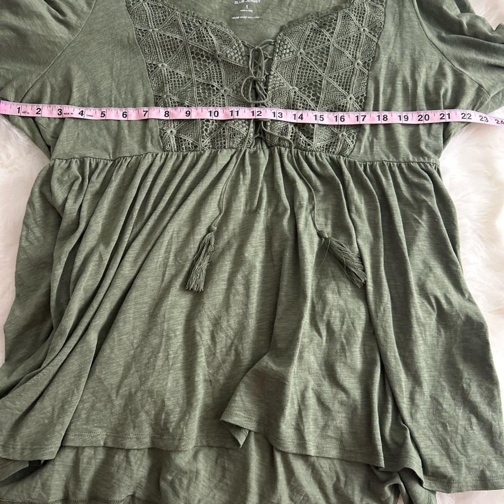 TORRID lace up, empire waste top - Picture 6 of 10